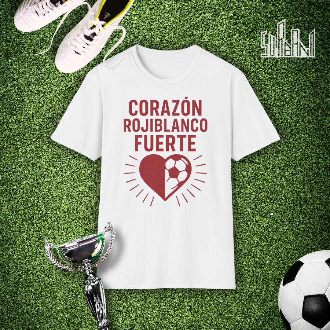 Camiseta Corazón Rojiblanco Fuerte