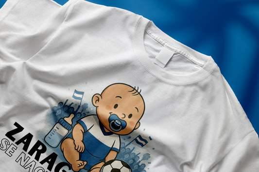Camiseta Zaragocista Se Nace, No Se Hace