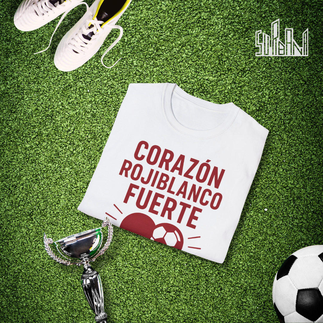 Camiseta Corazón Rojiblanco Fuerte