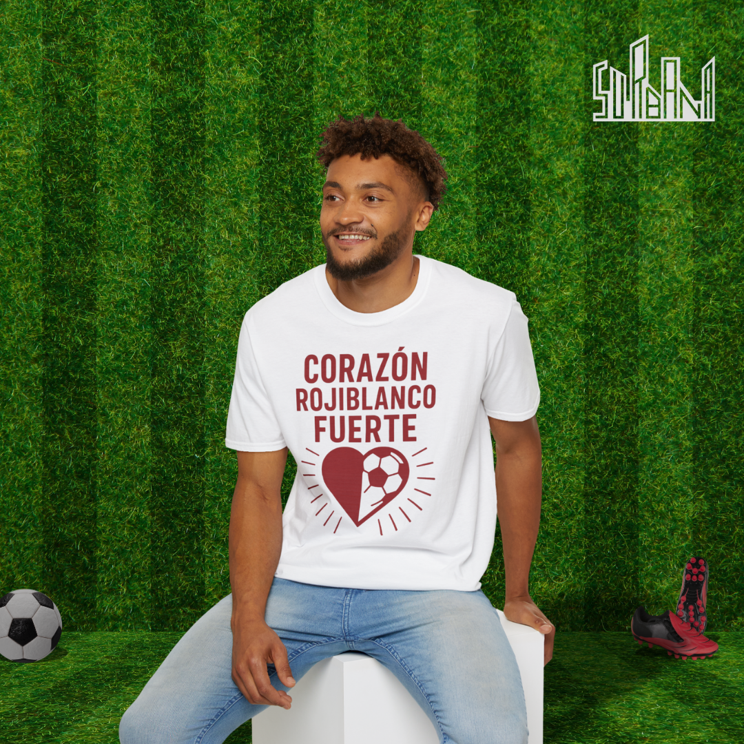 Camiseta Corazón Rojiblanco Fuerte